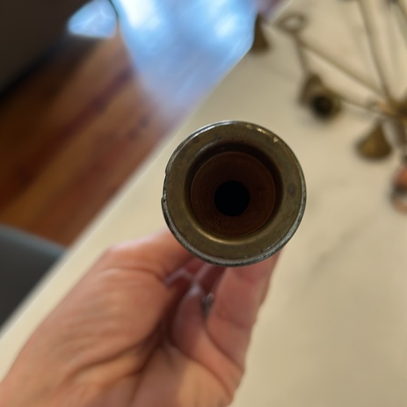 Vintage candle snuffer made from a wooden spool - Picture 6 of 6